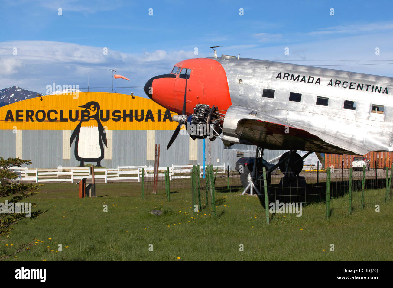 The Ushuaia's aeroclub. Tierra del Fuego, Argentina. Stock Photo