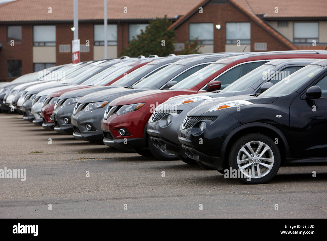 nissan new car dealership Saskatchewan Canada Stock Photo