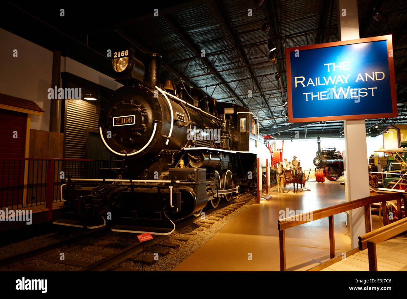 railway section of the Western development museum saskatoon Saskatchewan Canada Stock Photo