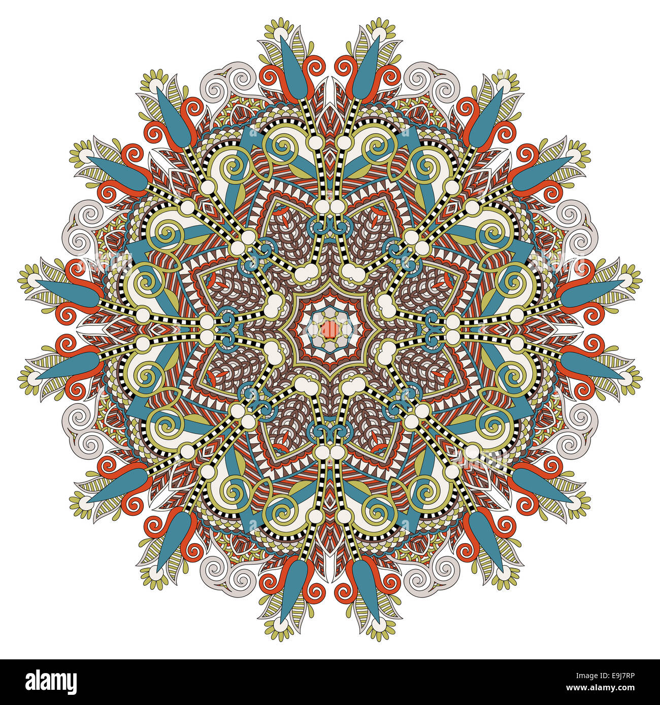 Arabesque Rond beautiful vintage circular pattern of arabesques, floral round Stock ...