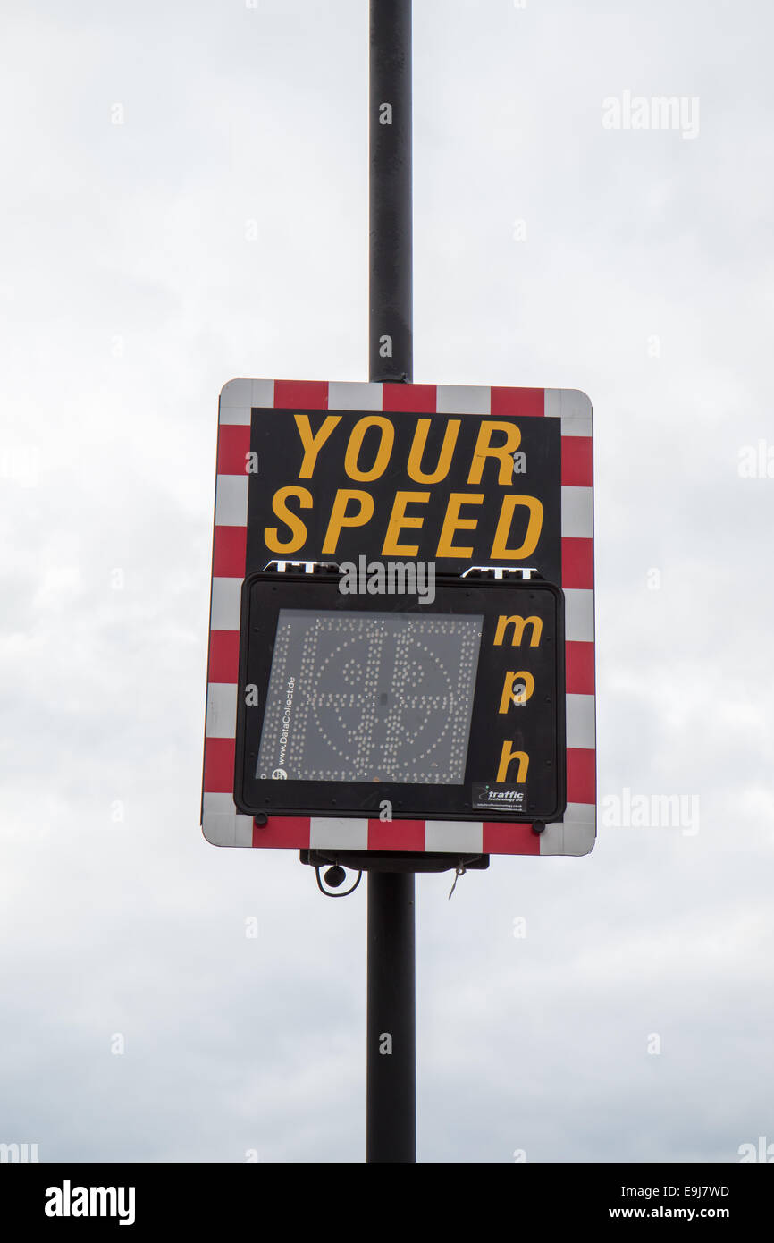 speed detecting sign Stock Photo