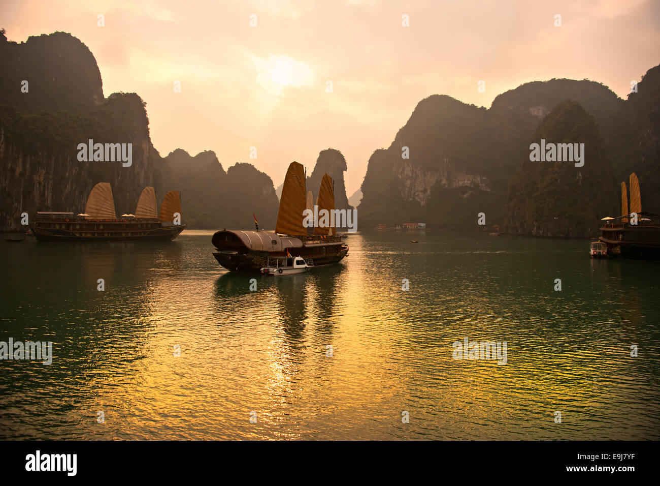 Halong Bay, Vietnam. Unesco World Heritage Site. Most popular place in Vietnam. Stock Photo