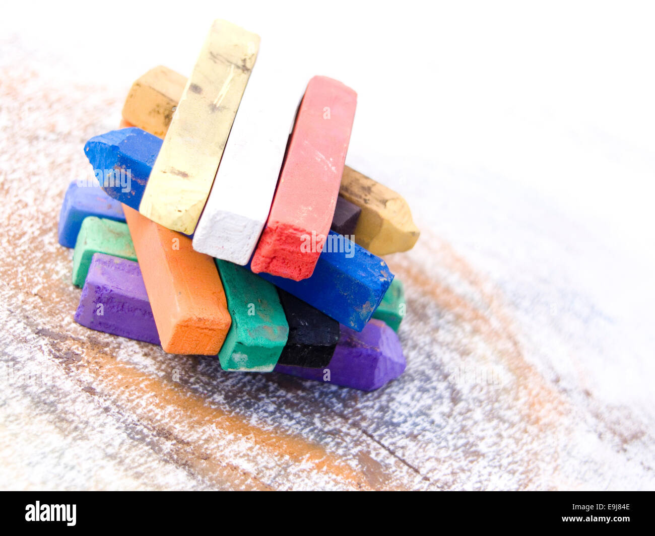 Colourful artistic pastels Stock Photo