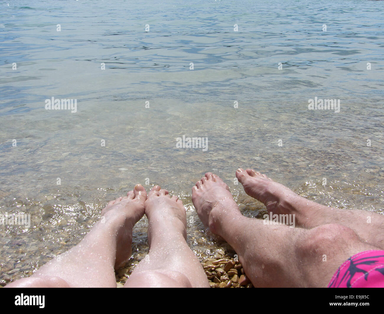 Toes in the Water Stock Photo