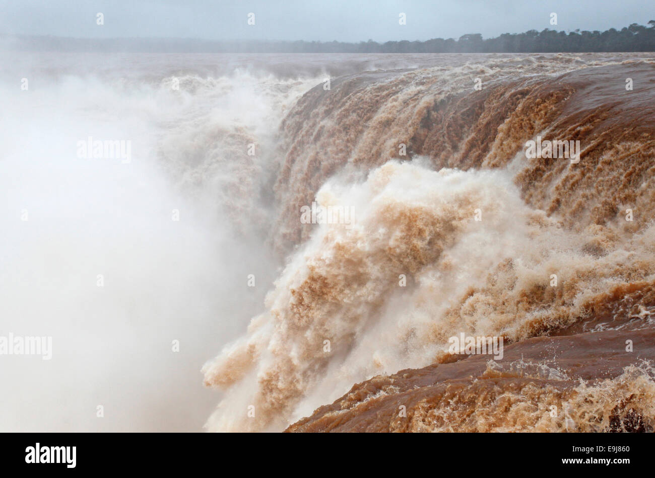 View of the Iguazu falls from the Argentinian side. Misiones, Argentina. Stock Photo