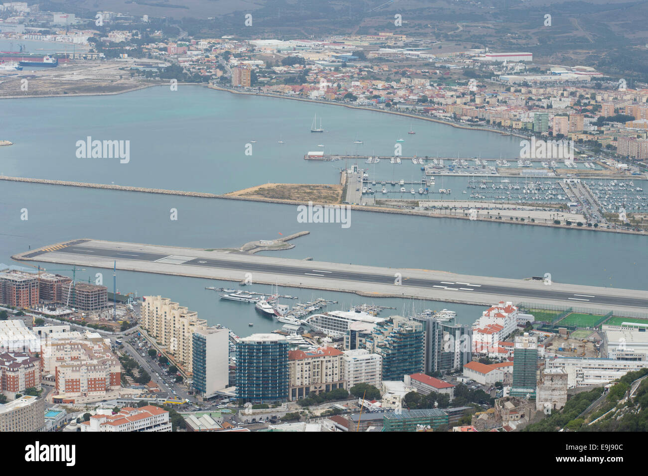 General view of Gibraltar airport Stock Photo - Alamy