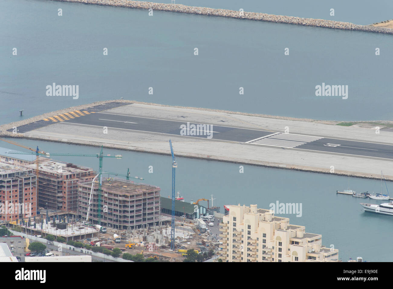 General view of Gibraltar airport Stock Photo - Alamy