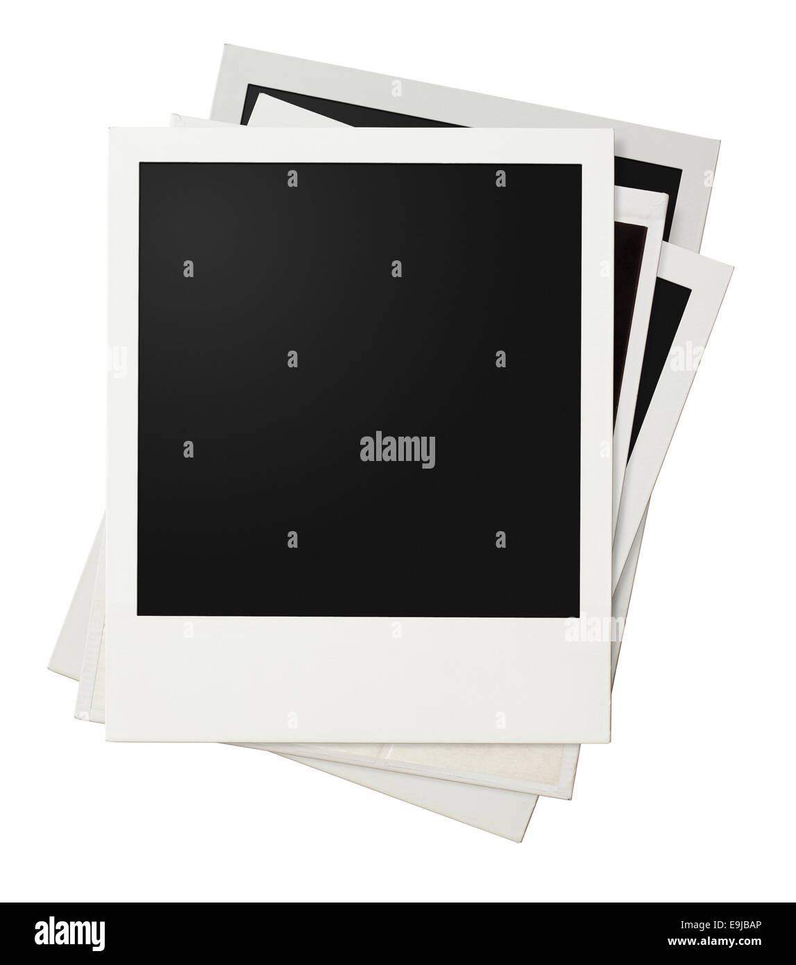 polaroid photo frames stack isolated Stock Photo