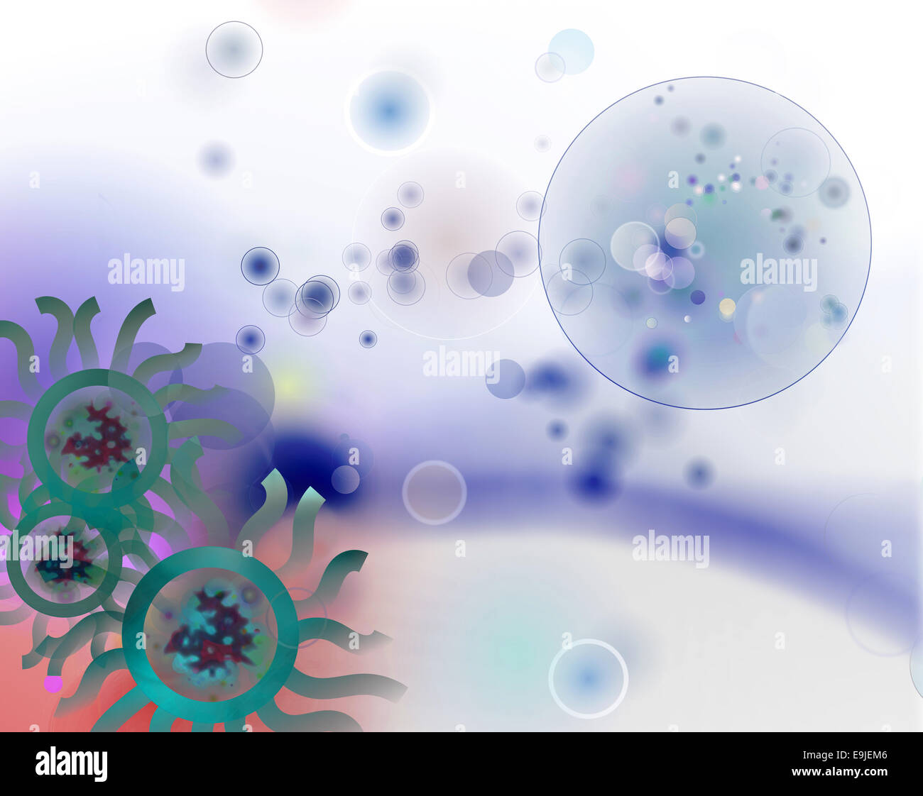 cell infection graphic Stock Photo
