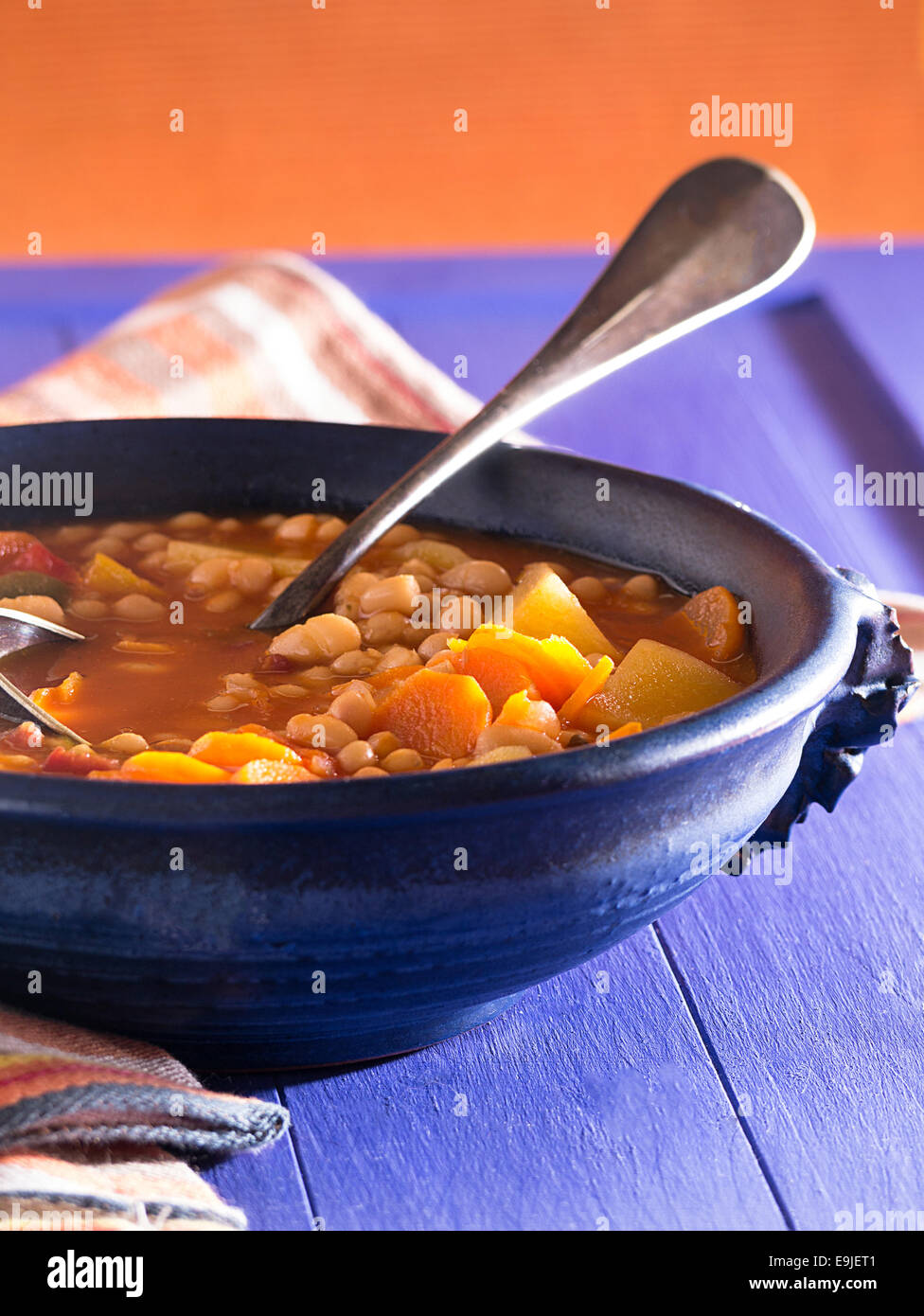 Bean soup in a bowl Stock Photo Alamy