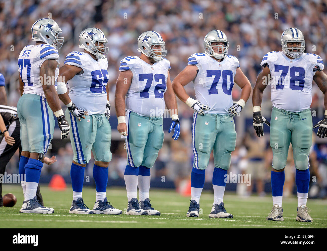 The starting Dallas Cowboys offensive line of Dallas Cowboys tackle