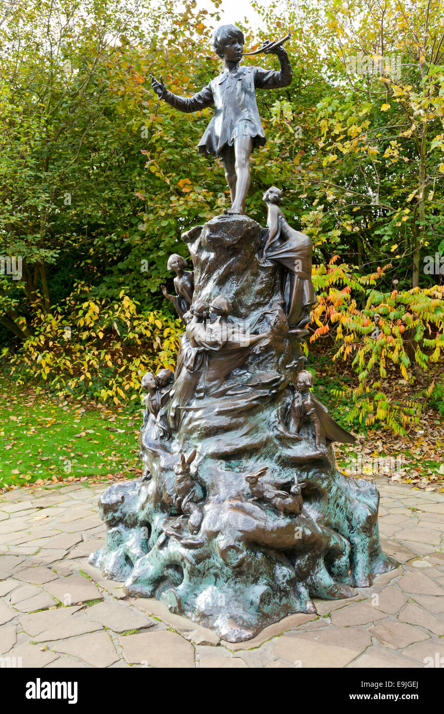 Statue of Peter Pan in Kensington Gardens, London Stock Photo Alamy