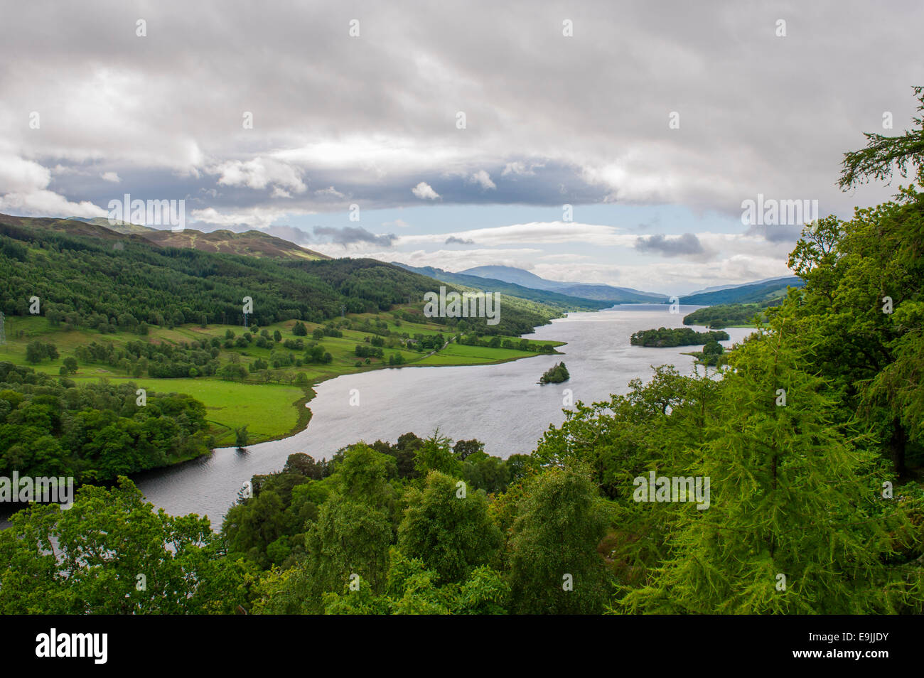 Views of the Highlands, Queen's View, Loch Tummel, Schottland ...