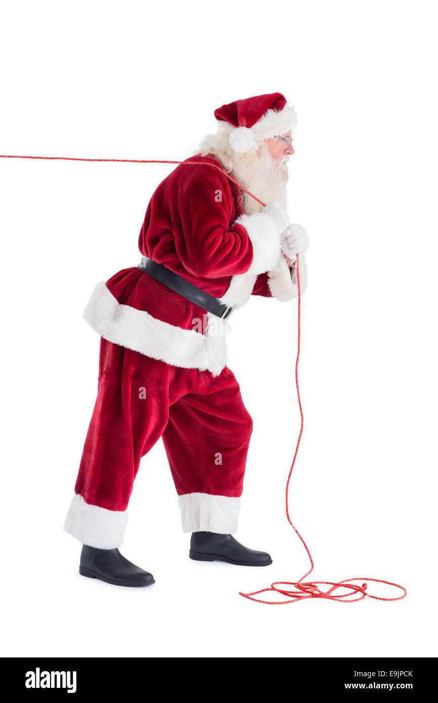 Santa claus pulling rope hires stock photography and images Alamy