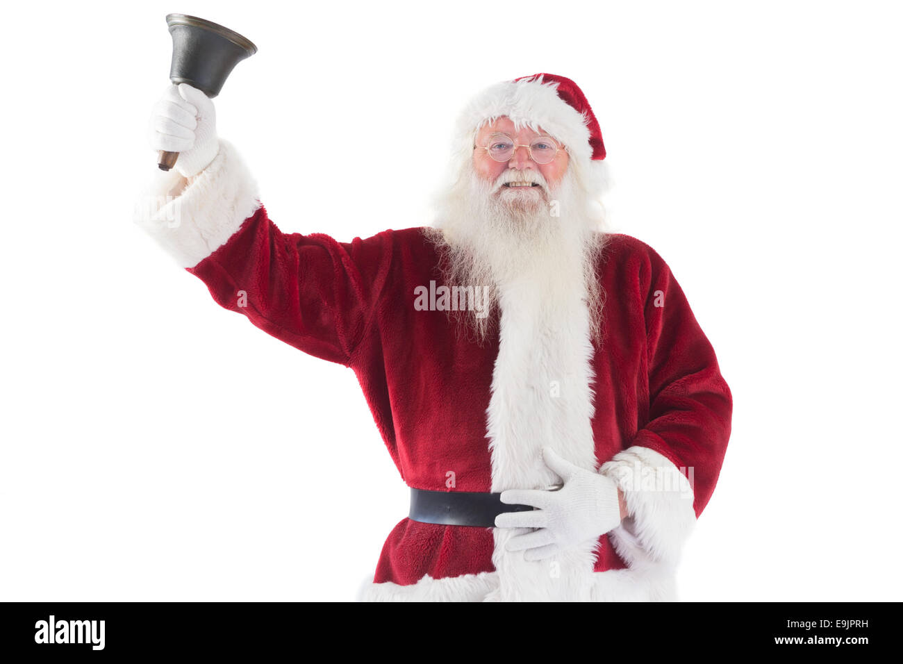Santa Claus rings his bell Stock Photo - Alamy