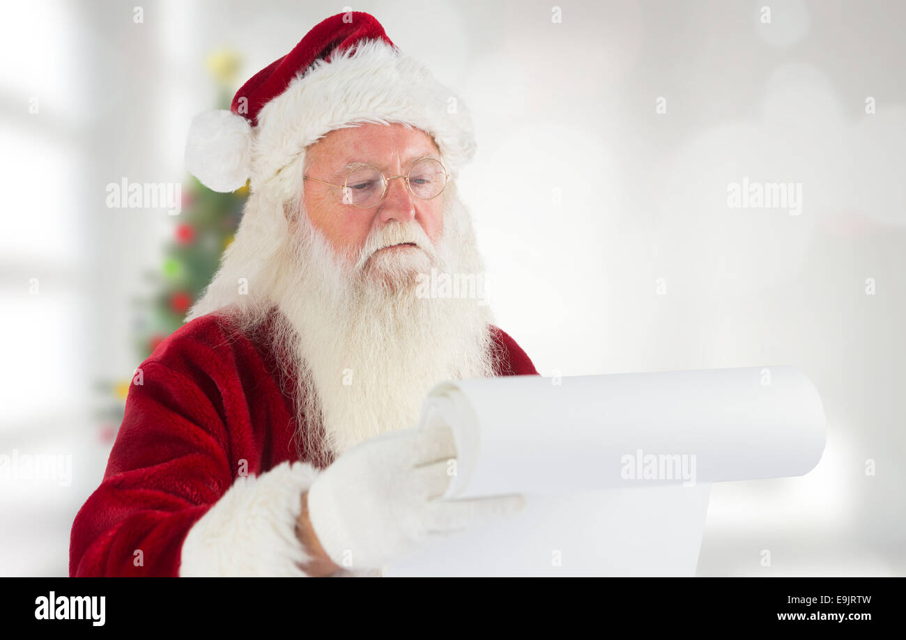 Santa claus checking list hi-res stock photography and images - Alamy