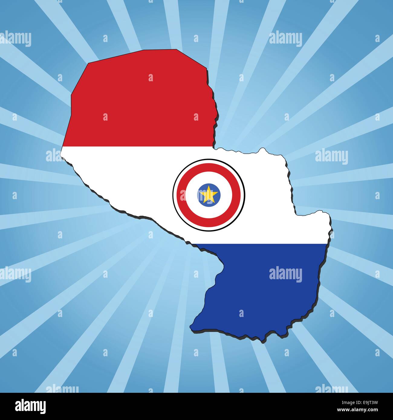 Paraguay Map Flag On Blue Sunburst Illustration Stock Vector Image paraguay-map-flag-on-blue-sunburst-illustration-stock-vector-image
