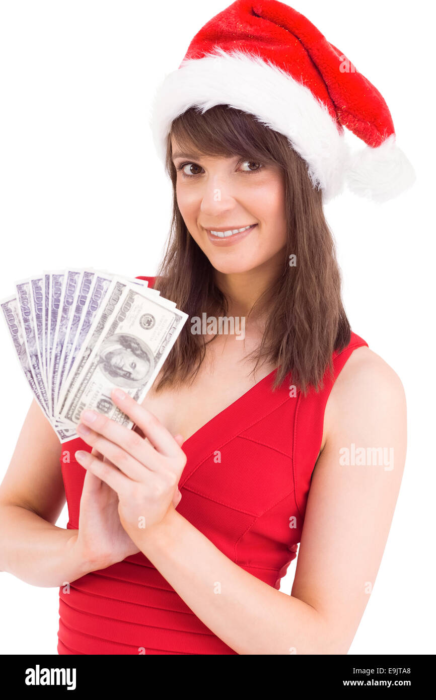 Gorgeous brunette woman in red hi-res stock photography and images - Alamy