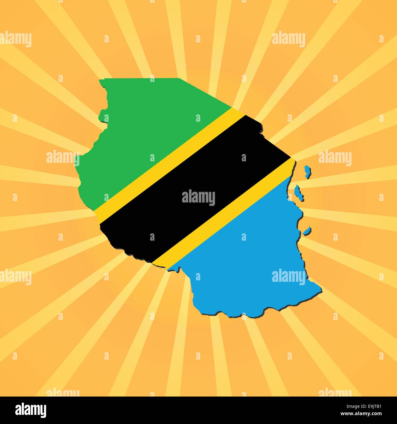 Tanzania map Stock Vector Images - Alamy