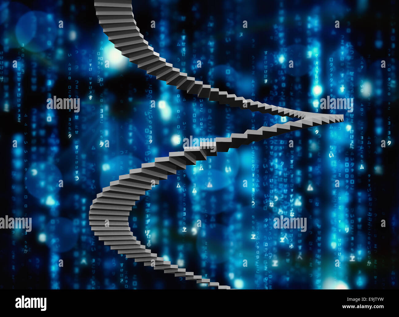 Composite image of winding stairs Stock Photo