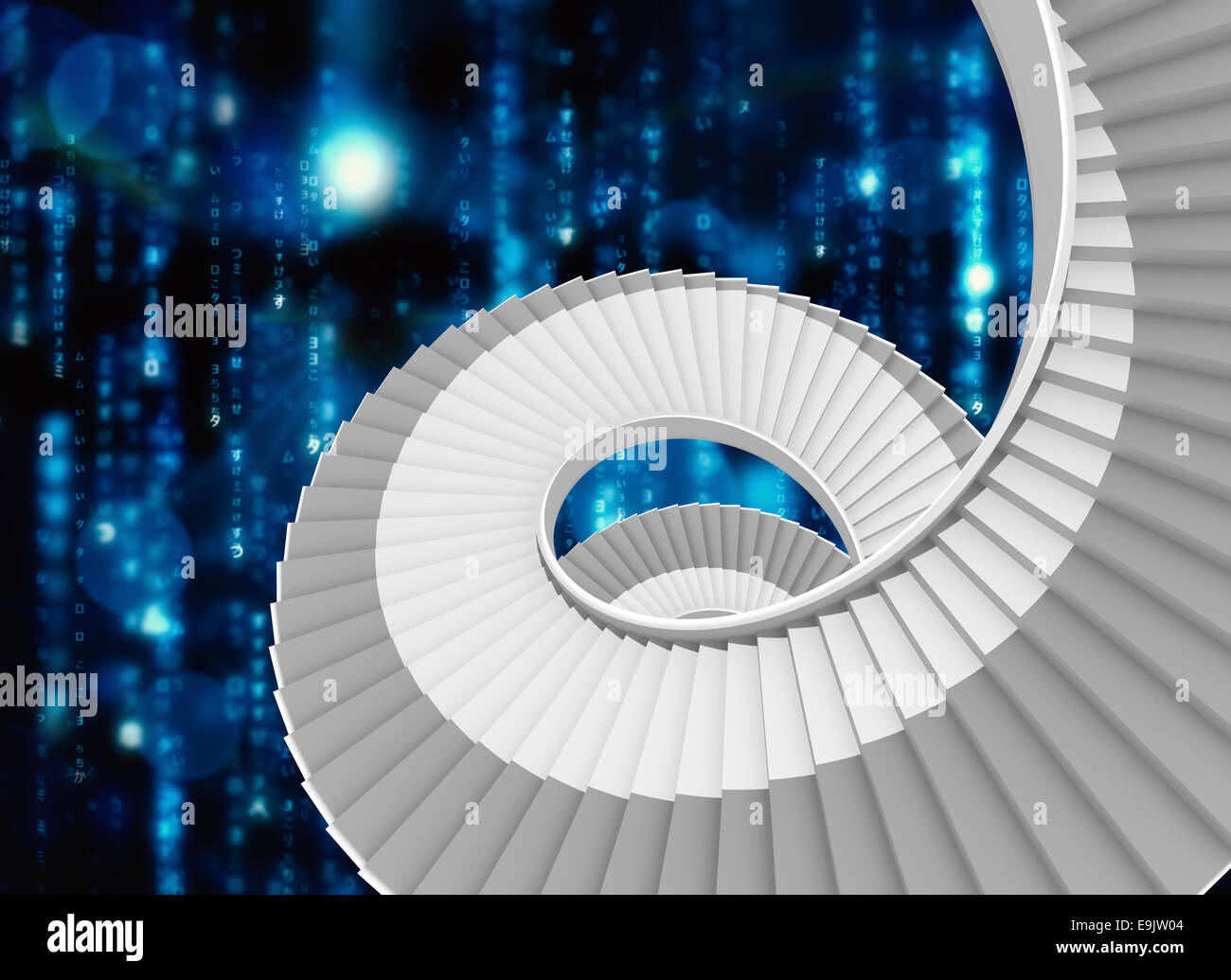 Composite image of winding stairs Stock Photo