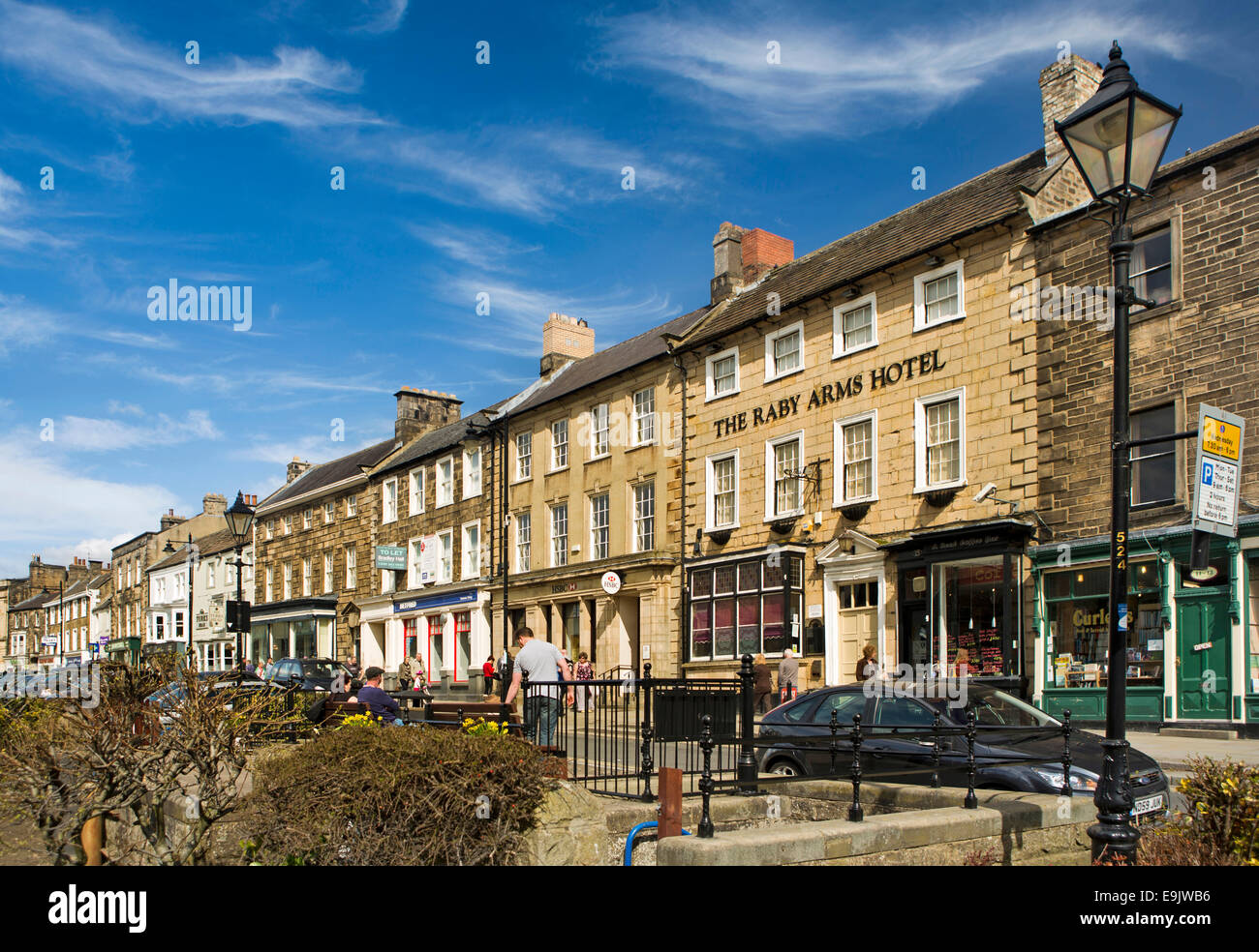 UK, County Durham, Barnard Castle, Market Place Stock Photo Alamy