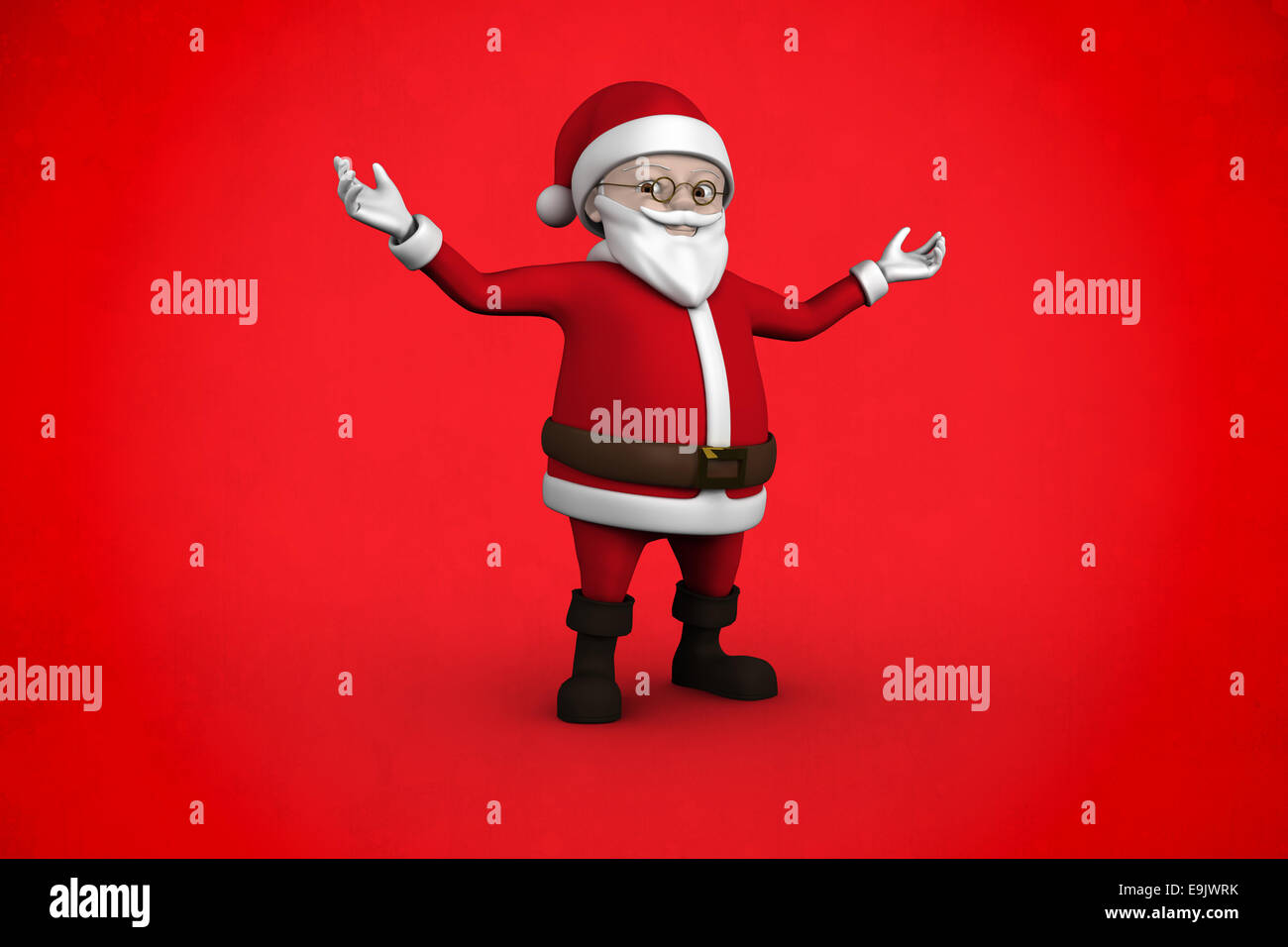 Composite image of cute cartoon santa claus Stock Photo - Alamy