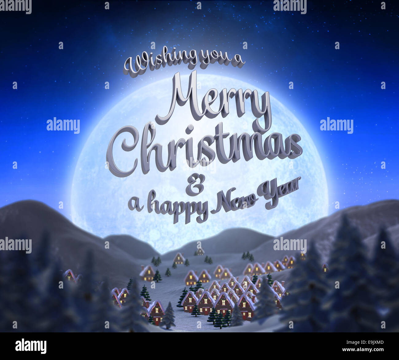 Composite image of merry christmas message Stock Photo - Alamy
