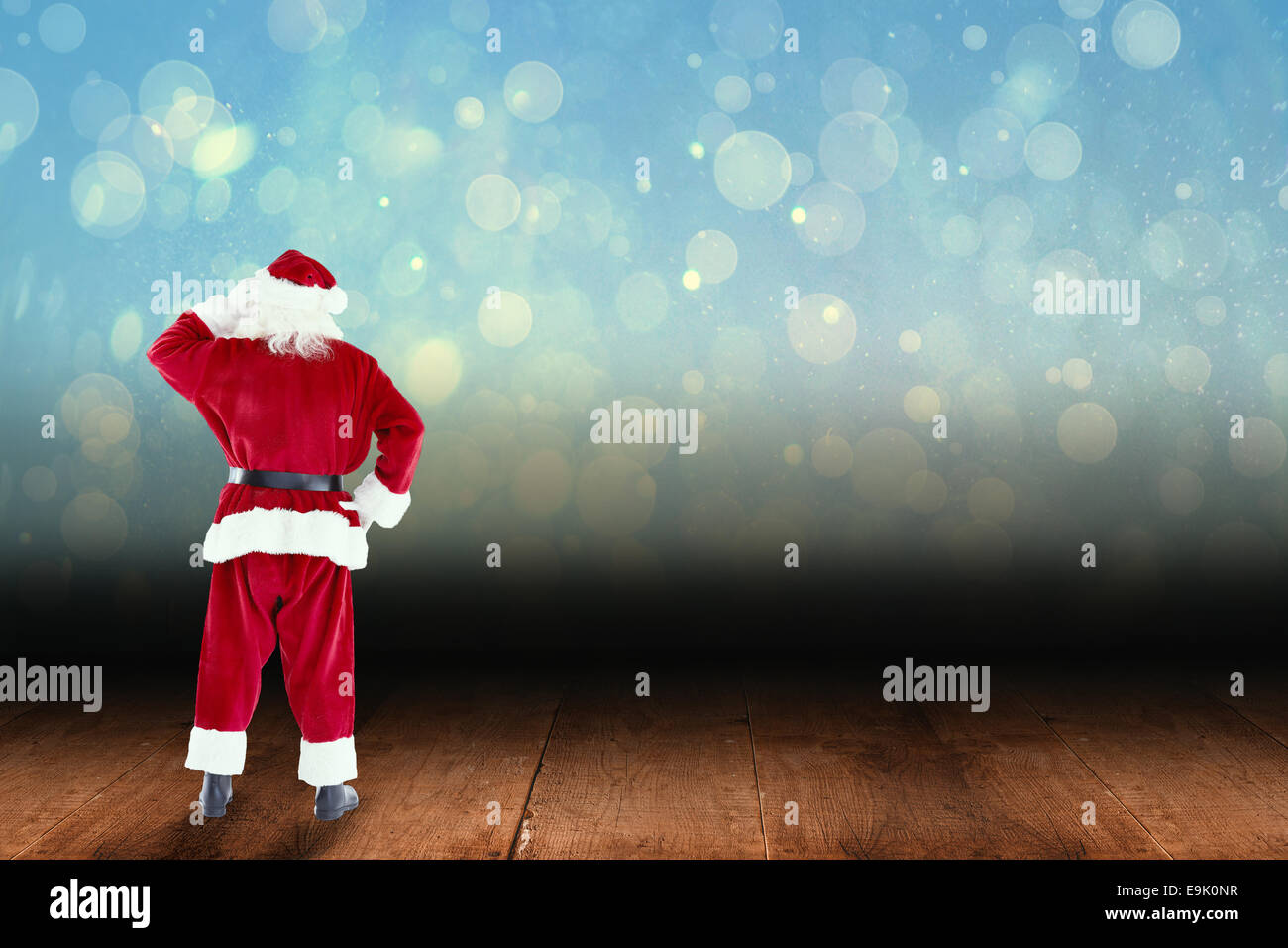 Confused Sanata claus scratching his head Stock Photo