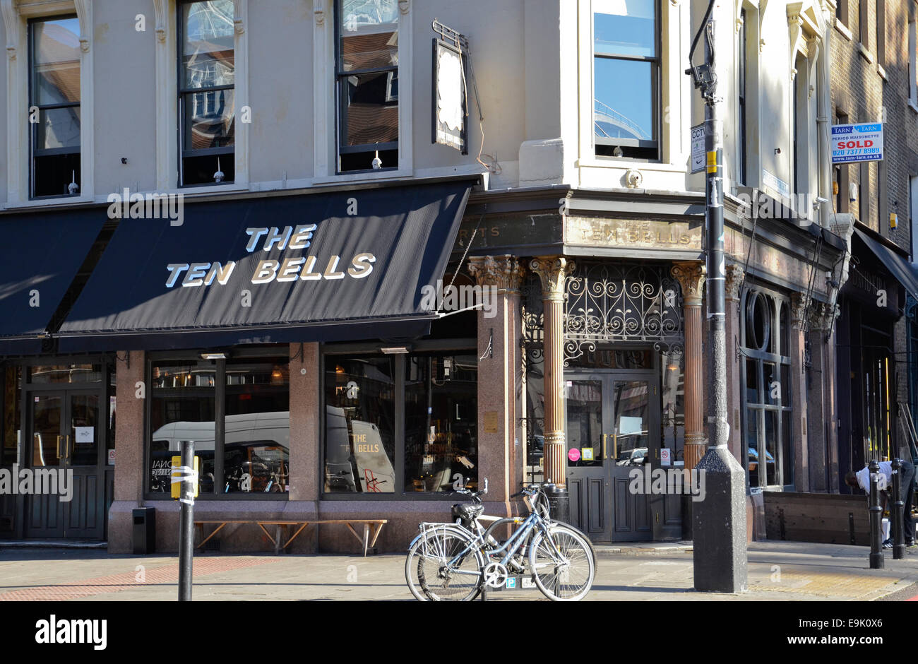 The Ten Bells pub on Commercial Street in Spitalfields, east London