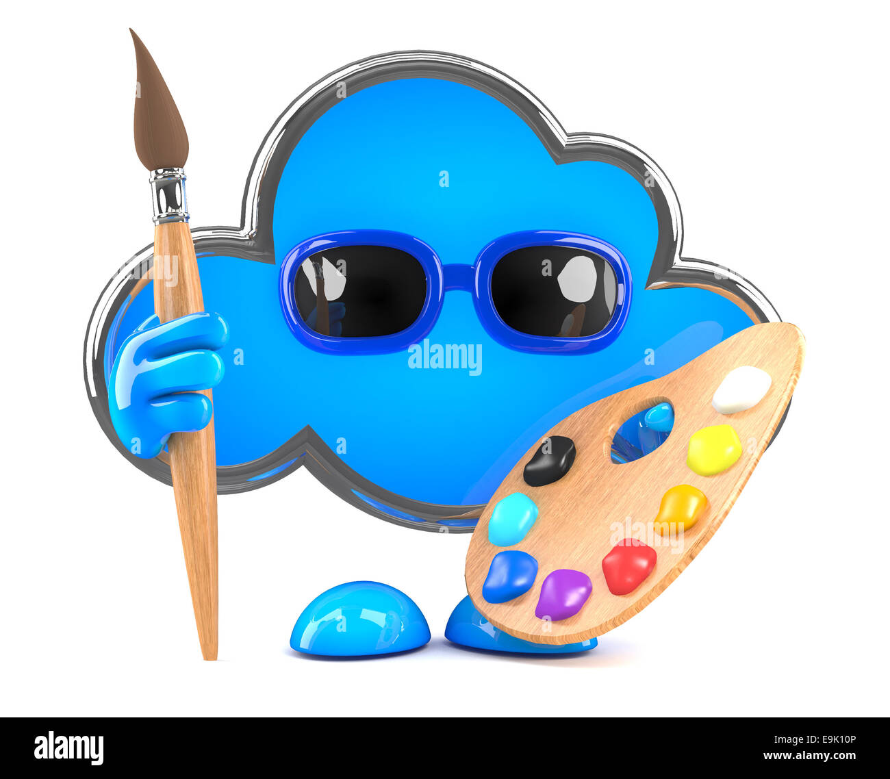 3d render cloud paint brush stock photos 3d render cloud paint