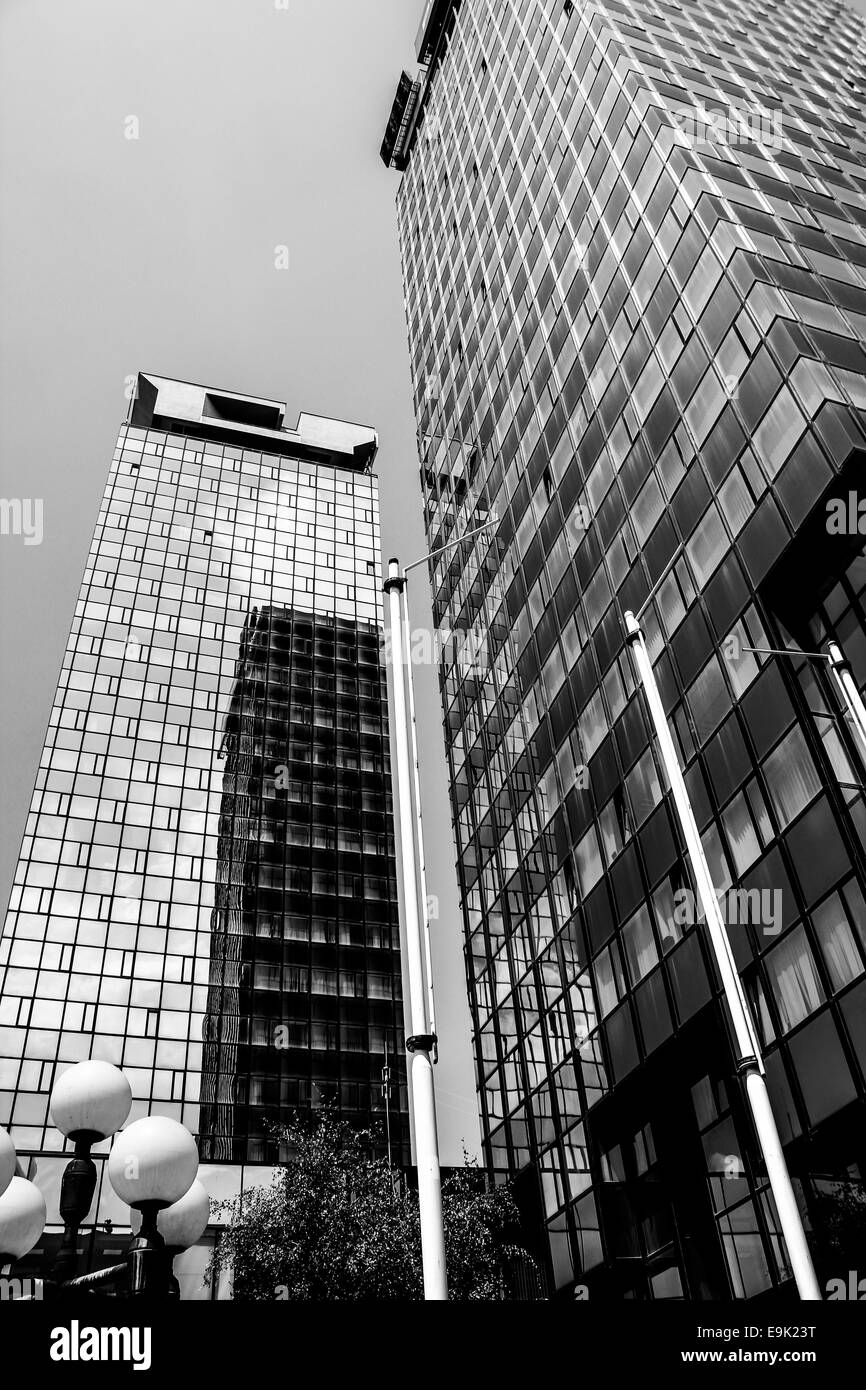 Reflection of buildings Black and White Stock Photos & Images - Alamy