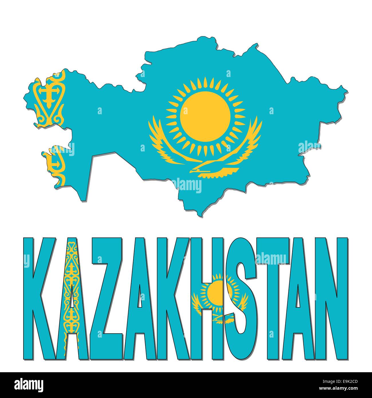 Kazakhstan map Stock Vector Images Alamy