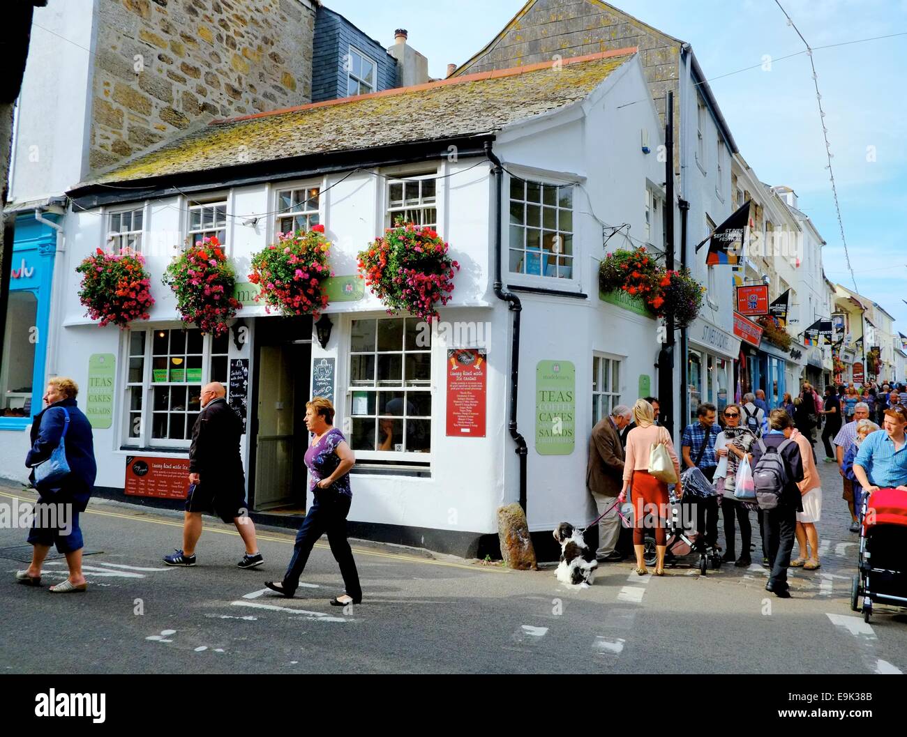 Madeleines tea shop market place St Ives Cornwall England uk Stock Photo