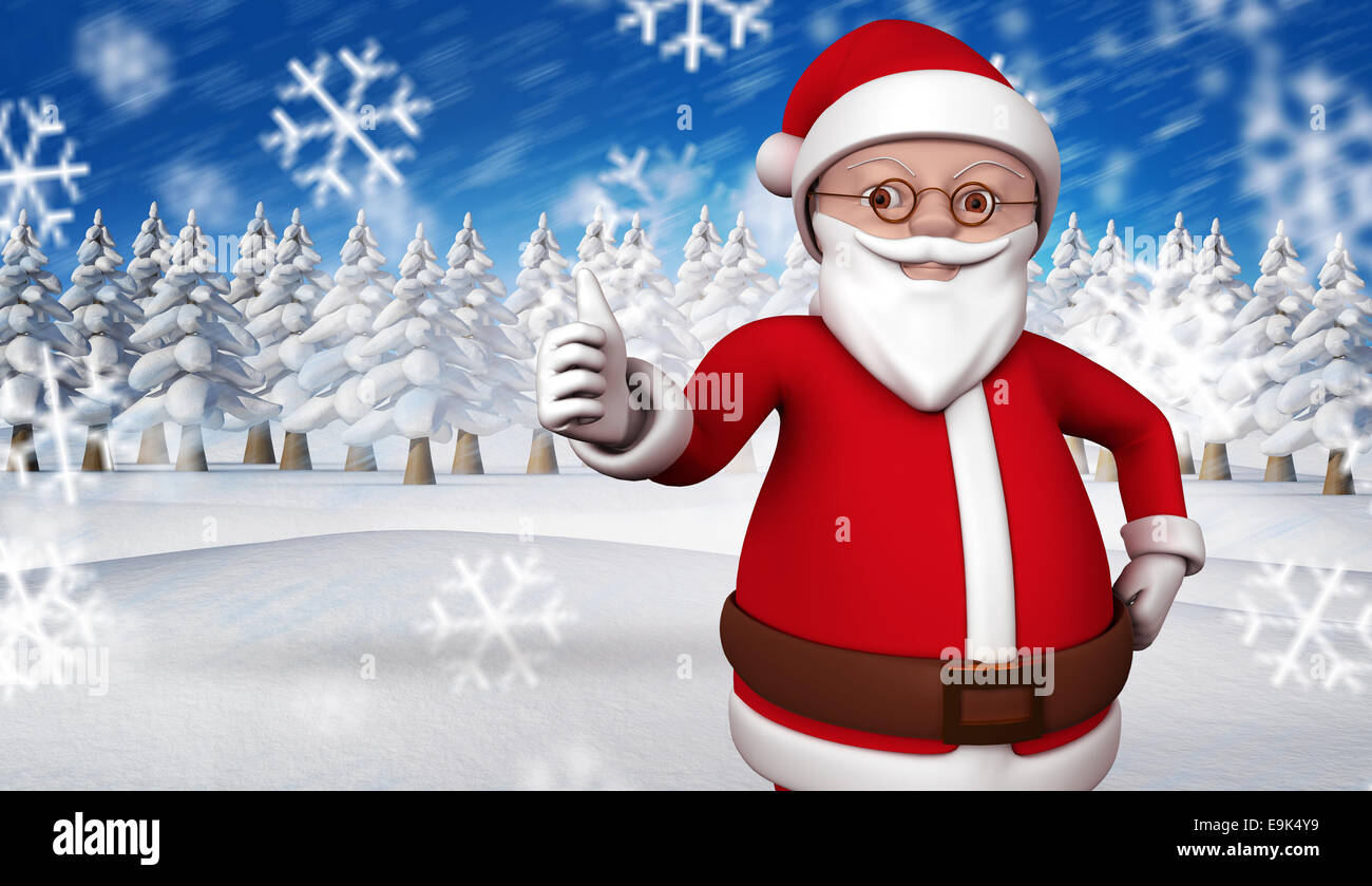 Composite image of cute cartoon santa claus Stock Photo - Alamy