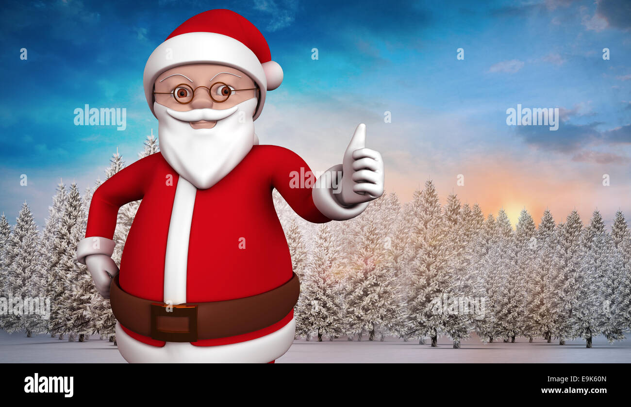Composite image of cute cartoon santa claus Stock Photo - Alamy