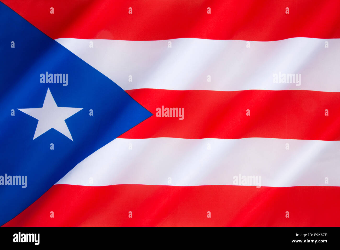 Flag of Puerto Rico Stock Photo