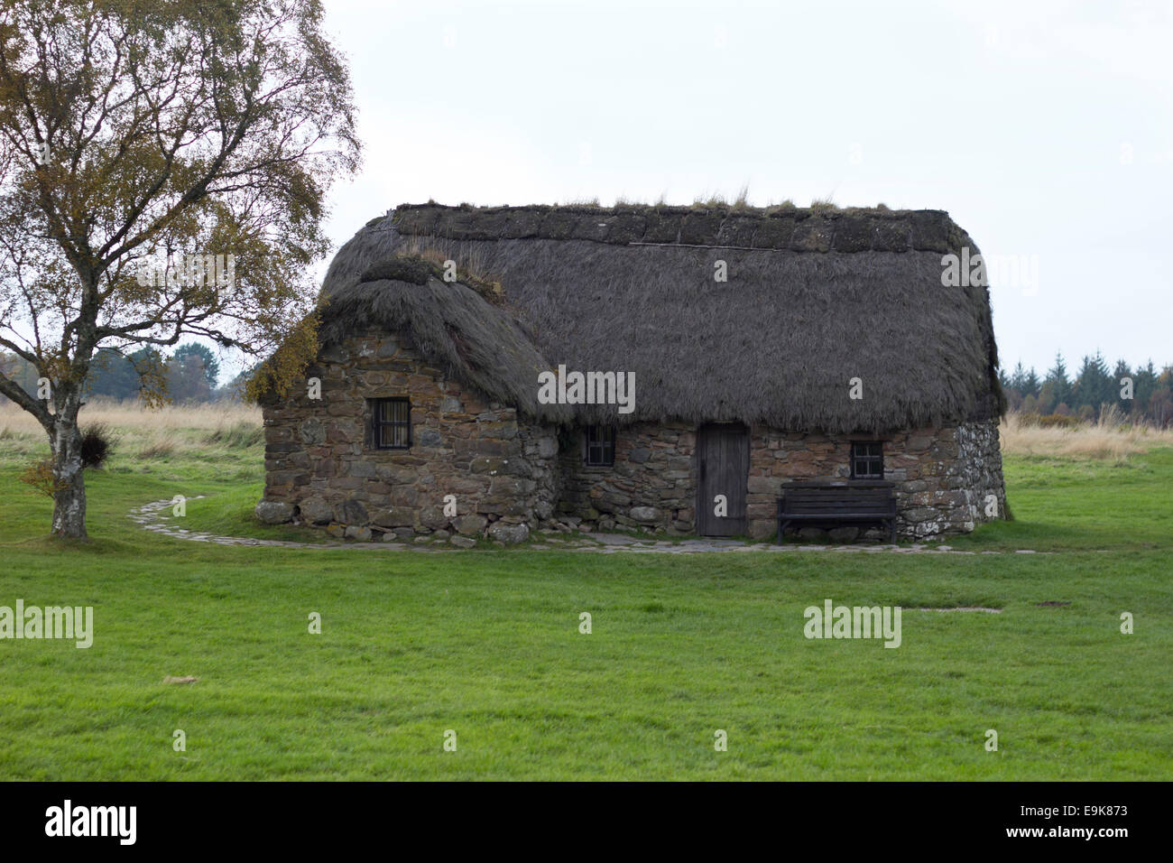 Culloden Battlefield Old Cottage Stock Photo