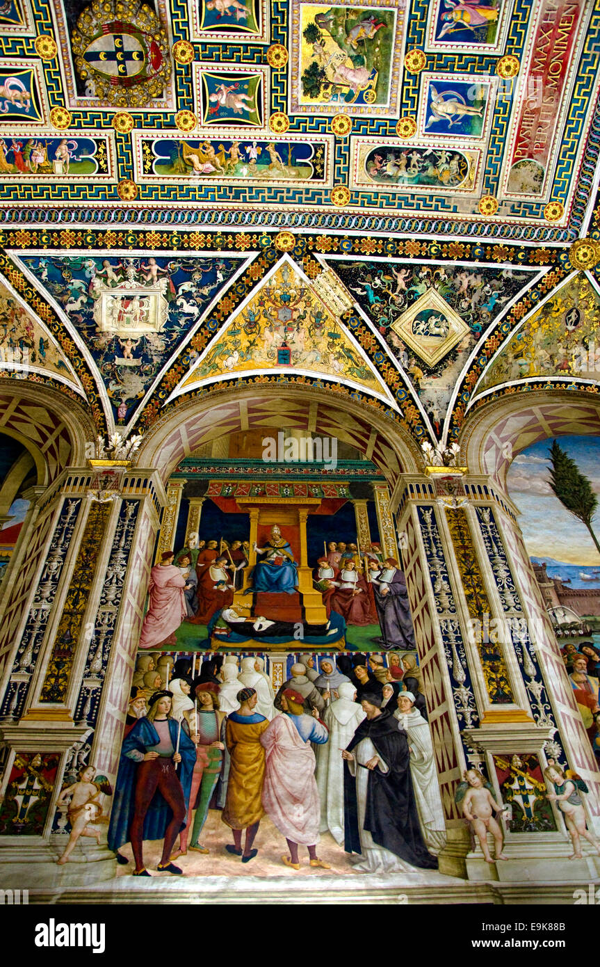 Piccolomini Library, Siena Cathedral, Tuscany, Italy Stock Photo Alamy