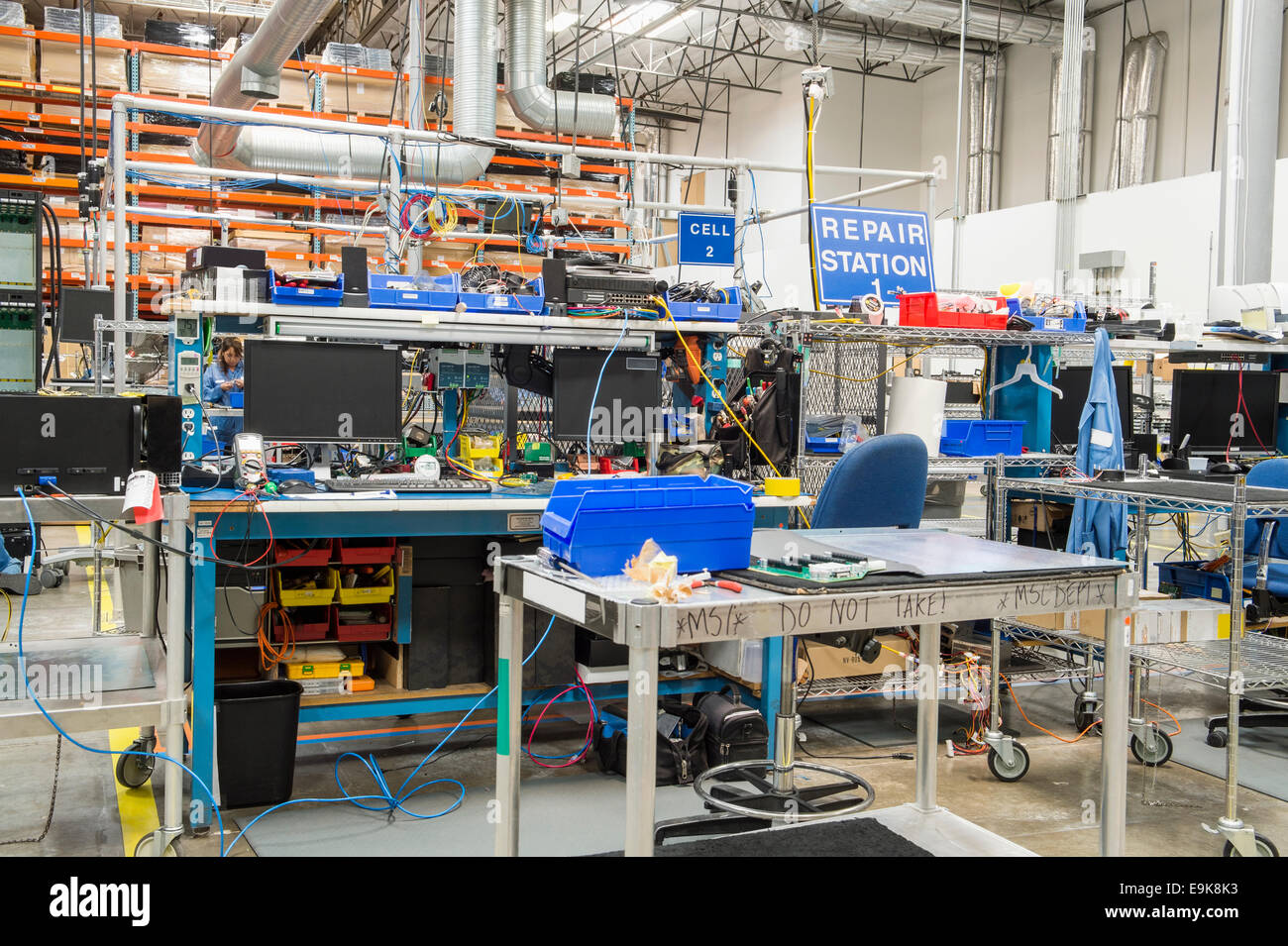 Interior of electronics industry Stock Photo