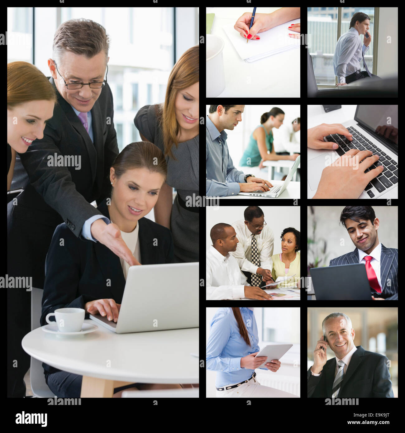 Computer imaging of business people working in office Stock Photo Alamy