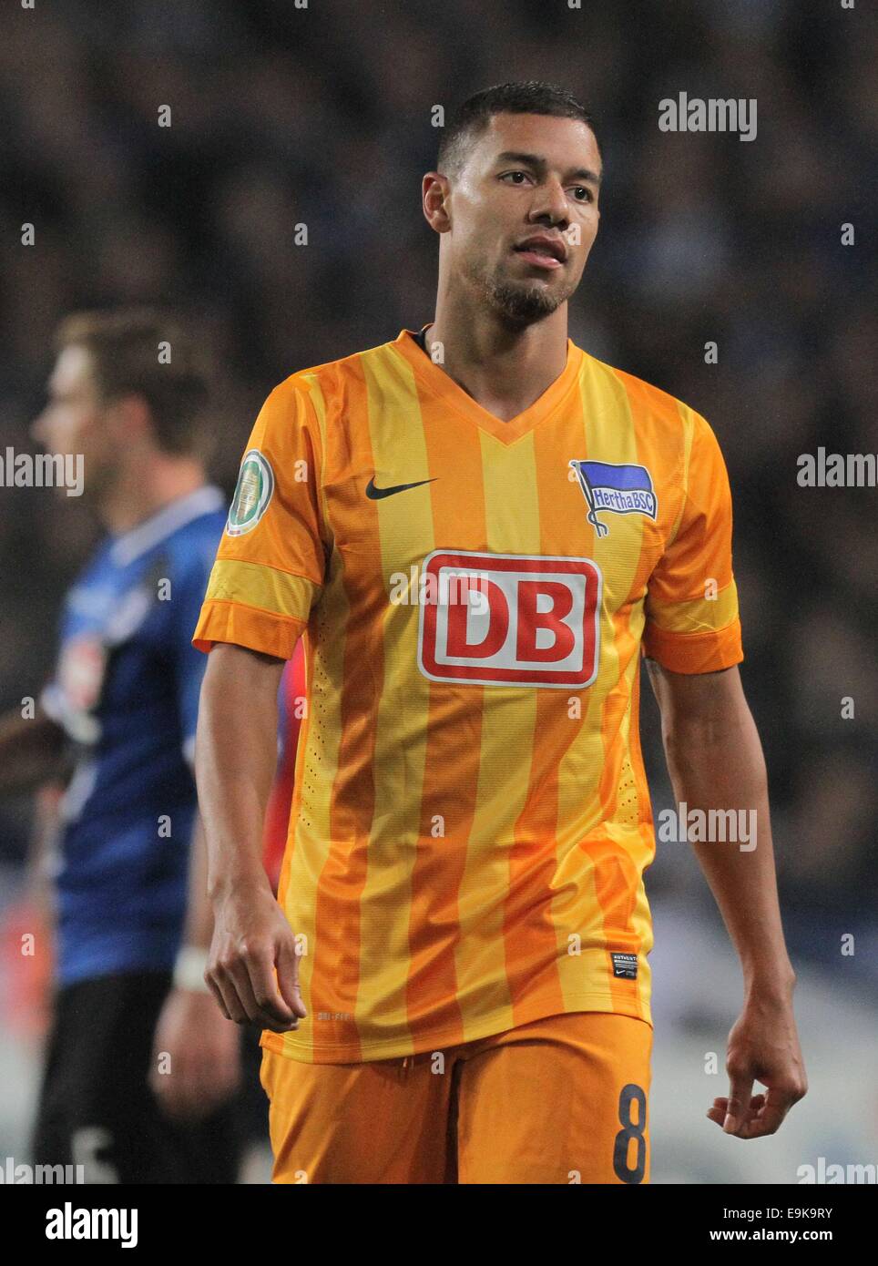 Bielefeld, Germany. 28th Oct, 2014. Berlin's Marcel Ndjeng during the German DFB-Cup match between Arminia Bielefeld and Hertha BSC at the Schueco Arena in Bielefeld, Germany, 28 October 2014. Credit:  dpa picture alliance/Alamy Live News Stock Photo