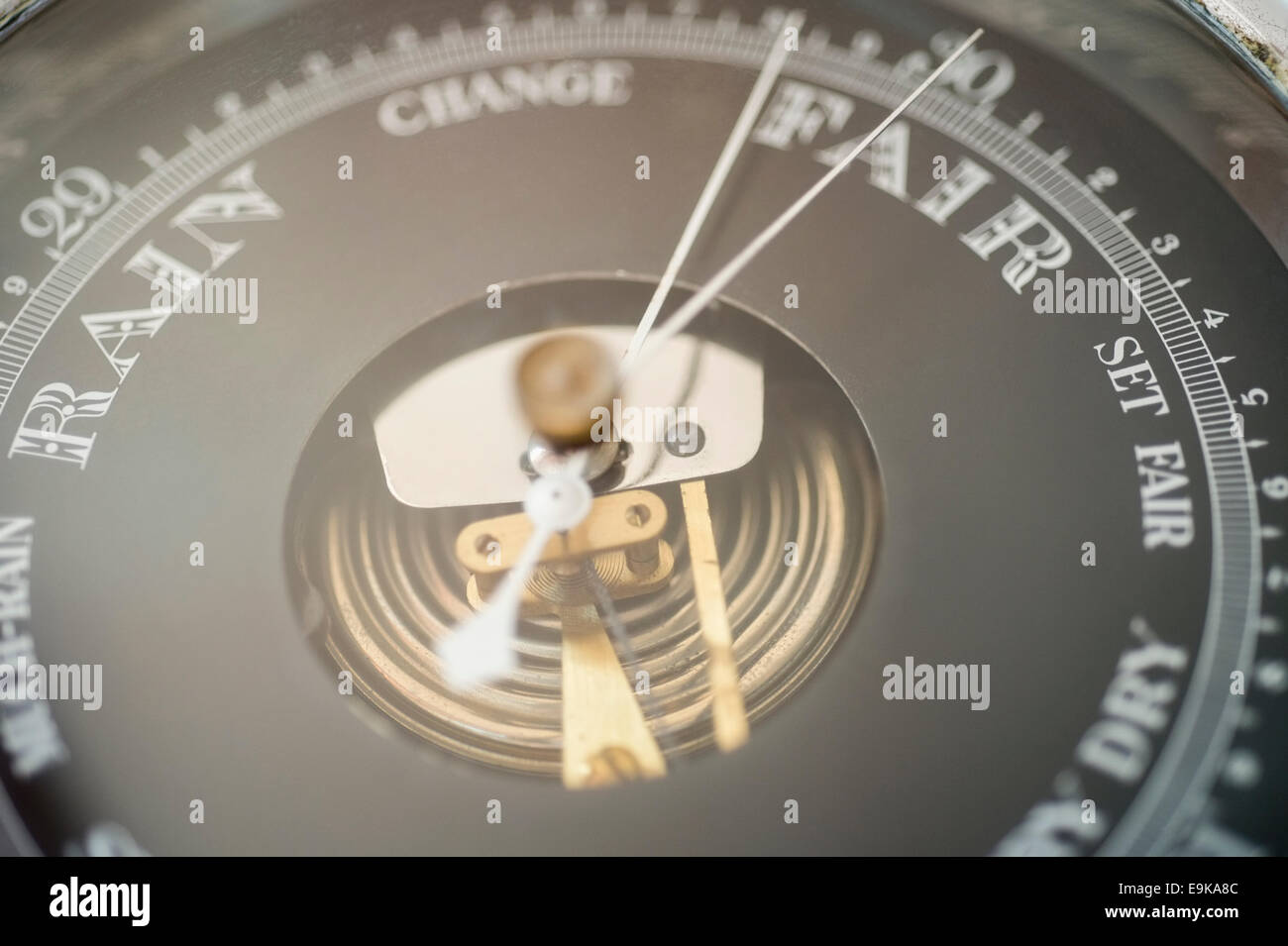 Closeup of boat barometer Stock Photo Alamy