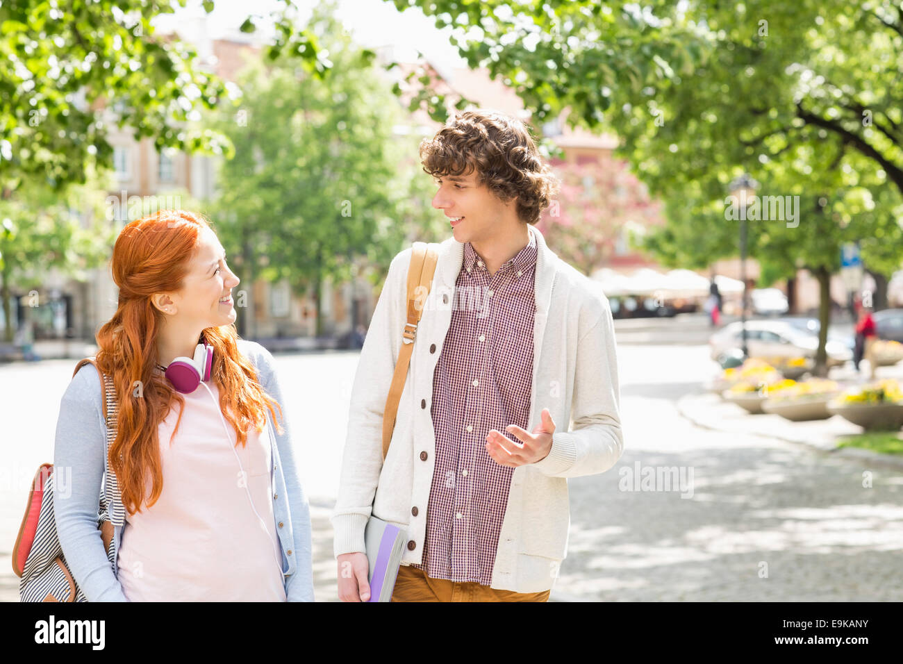 Adult students talking hi-res stock photography and images - Alamy