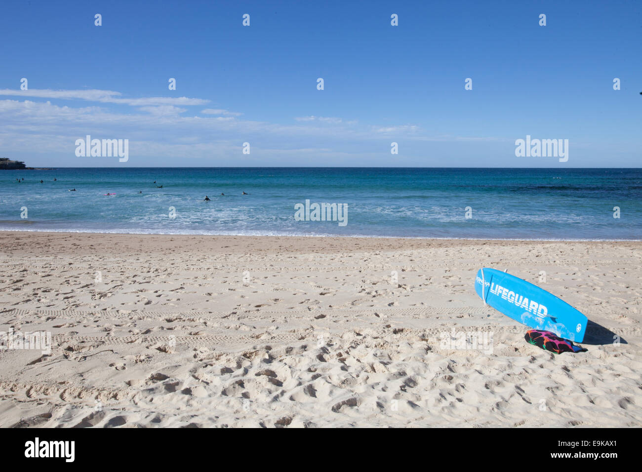 Lifeguard sign on Bondi beach, Sydney, Australia Stock Photo