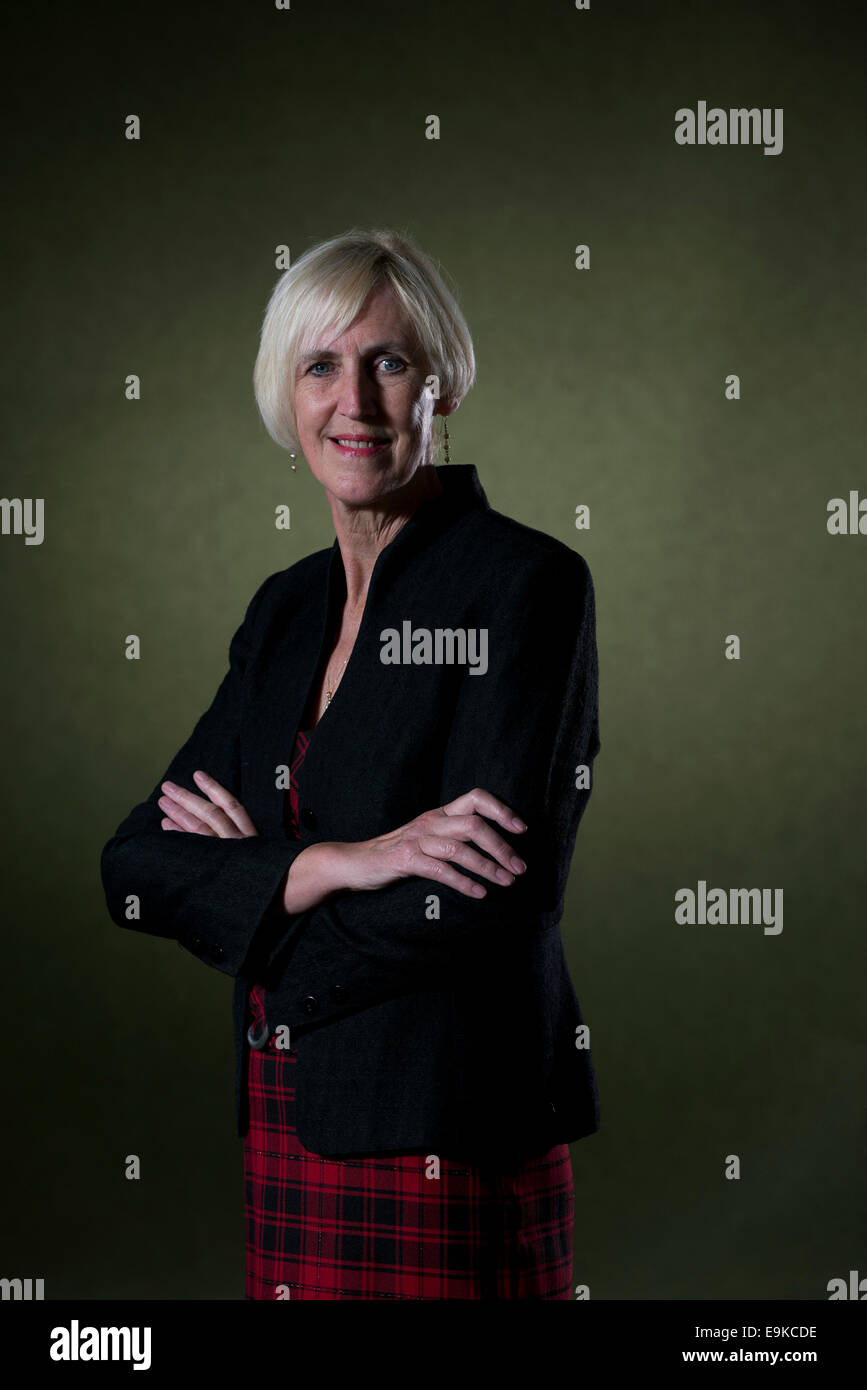 Crime novelist and screenwriter Lin Anderson appears at the Edinburgh International Book Festival. Stock Photo
