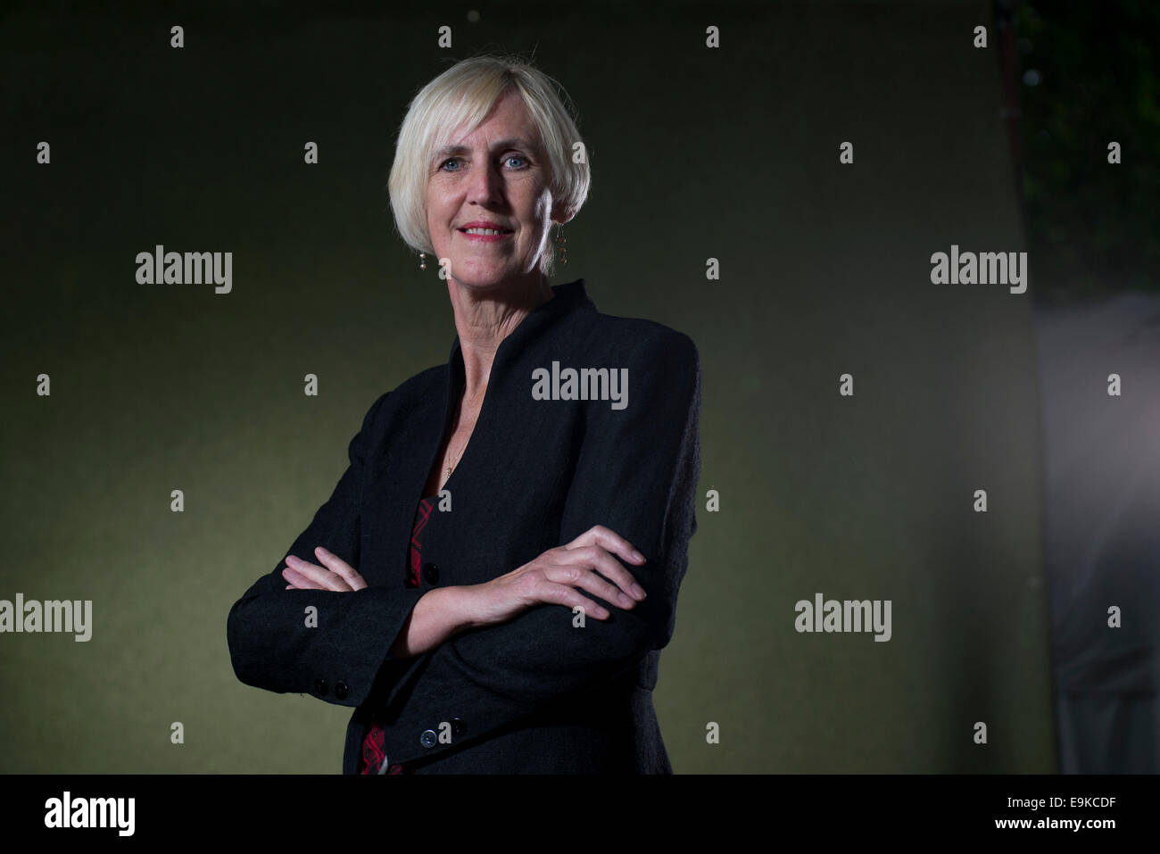 Crime novelist and screenwriter Lin Anderson appears at the Edinburgh International Book Festival. Stock Photo