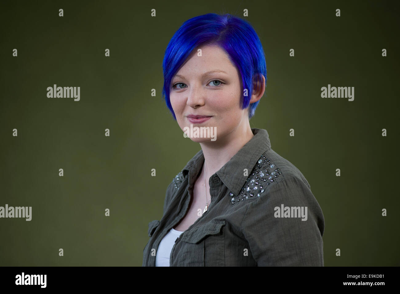 Author Lucy Saxon appears at the Edinburgh International Book Festival. Stock Photo