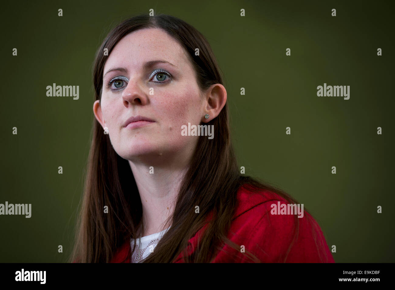 Writer Claire McFall appears at the Edinburgh International Book Festival. Stock Photo