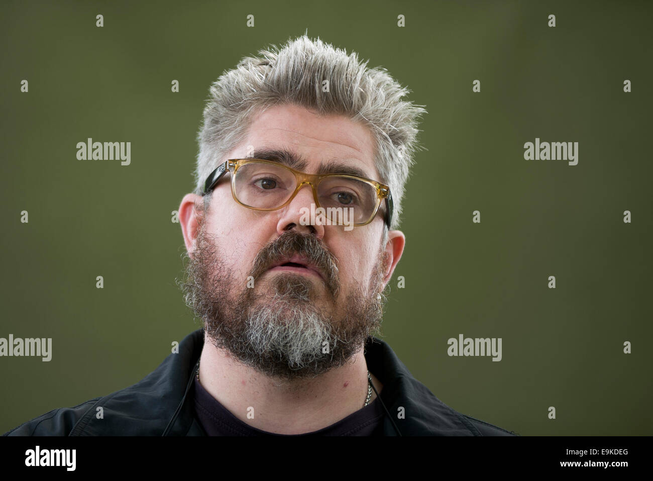 English stand-up and improv comedian, actor, performance poet, cartoonist and podcaster ,Phil Jupitus. Stock Photo